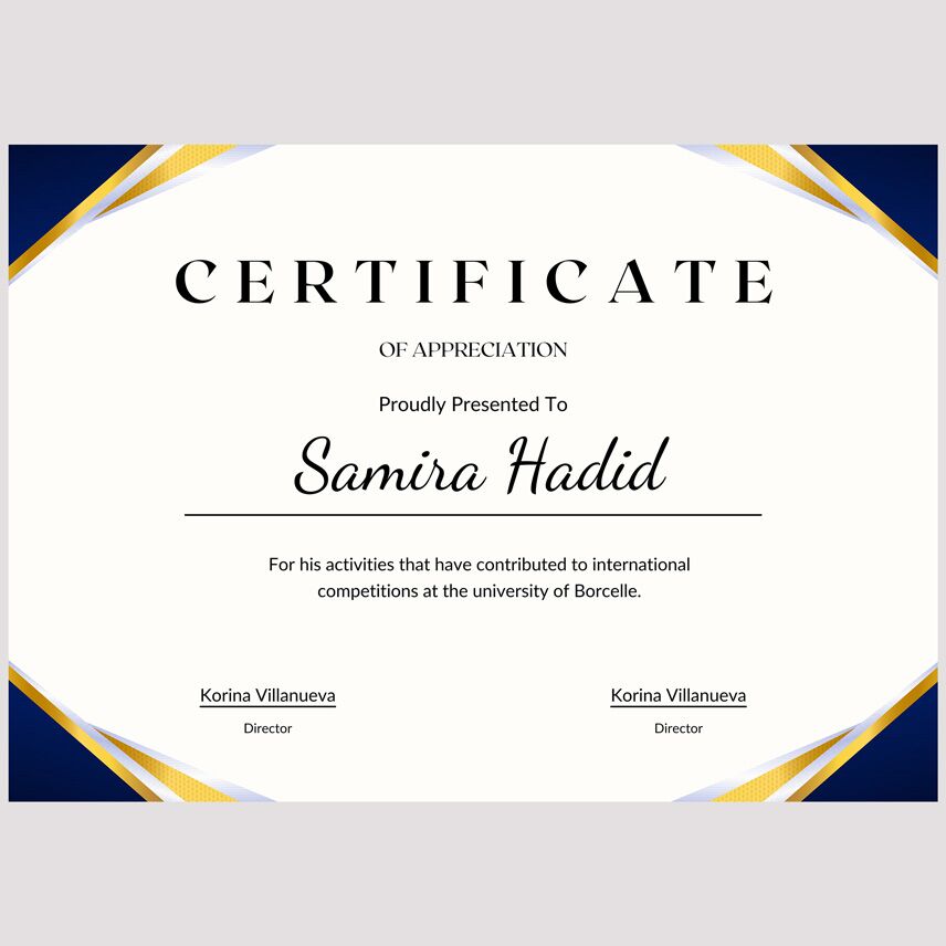certificate